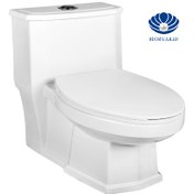 تصویر توالت فرنگی یک تکه رومینا خروجی به کف برند مروارید 