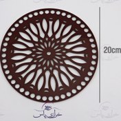 تصویر کفی تریکو بافی پلکسی خارجی رنگ قهوه ای طرح 3 – 20 سانت 