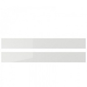 تصویر درب کشو کابینت هایگلاس ایکیا مدل RINGHULT اندازه 10×80 سانتیمتر رنگ خاکستری روشن بسته 2 عددی 
