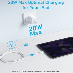 تصویر شارژر دیواری انکر 20 وات سه پین مدل A2347 Anker Charger A2347 20W Charger