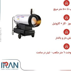 تصویر جت‌هیتر دوگانه سوز ‌دودکش‌دار نیرو تهویه البرز مدل QEDB-110 