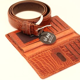 تصویر ست کیف پول و کمربند مردانه ا Men's wallet and belt set Men's wallet and belt set