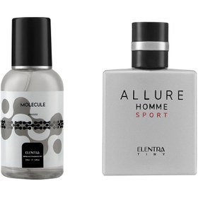 تصویر عطر جیبی مردانه مدل Allure Homme Sport النترا تاینی به همراه بادی اسپلش مردانه مدل Molecule 