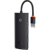 تصویر هاب 4 پورت USB 3.0 بیسوس مدل WKQX030001 ا Baseus WKQX030001 4-Port USB-A Hub Adapter Baseus WKQX030001 4-Port USB-A Hub Adapter