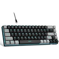 تصویر کیبورد مکانیکی گیمینگ MageGee - مدل MK-Box - کیبورد 60% با 68 کلید LED بک‌لایت MageGee Portable 60% Mechanical Gaming Keyboard, MK-Box LED Backlit Compact 68 Keys Mini Wired Office Keyboard with Red Switch for Windows Laptop PC Mac - Black/Grey
