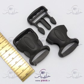 تصویر سگک خرچنگی مشکی 3.7 سانت عددی 