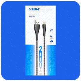 تصویر کابل شارژ USB به USB-C ایکس کین مدل XK-X213 طول 2 متر قابلیت انتقال فایل 