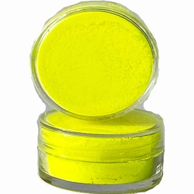 تصویر رنگ سبزفسفری (زرد) پودری فلوروسنت رزین اپوکسی وزن میانگین 10 گرم 