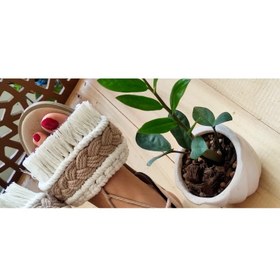 تصویر صندل مکرومه مدل گیسو 