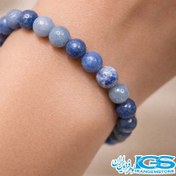 تصویر دستبند عقیق آبی انجلیت کشی 