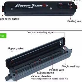 تصویر دستگاه بسته بندی خلاء اتوماتیک وکیوم و پرس مواد غذایی vacuum sealer 