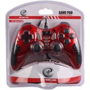 تصویر دسته بازی تکی حرفه ای XP-MX215M - قرمز Gamepad Professional Double Shock Controller