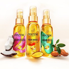 تصویر روغن موی طلایی پنتن حاوی کراتین مدل Yogun Onarici حجم 100 میلی‌لیتر Pantene Pro-V Yogun Onarici Sac Bakim Yagi 100ml