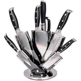 تصویر سرویس چاقو آشپزخانه 8 پارچه یونیک پروانه کد UN-5533 Kitchen knife set, 8 cloth, butterfly code UN-5533