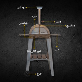 تصویر فر پیتزا T500 پایه دار 