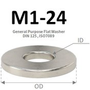 تصویر واشر تخت قطر های مختلف Washer Flat General Purpose