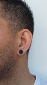 تصویر گوشواره نگین هندسی 