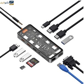 تصویر هاب USB-C ویوو 12 پورت مدل Cyber Hub CB-012 WiWU New Cyber 12 in 1 Usb Type C Hub