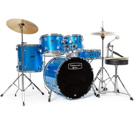 تصویر Mapex Tornado Studio Full Drum Kit - Blue Candy Paper 