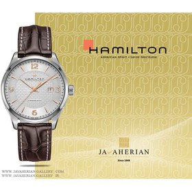 تصویر ساعت مچی مردانه چرمی اتومبیل Dial White Hamilton Jazzmaster H32755551 Jazzmaster Viewmatic Auto