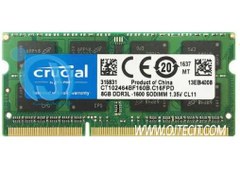 تصویر رم لپ تاپ 8 گیگ کروشیال DDR3-PC3L 1600-12800 MHZ 1.35V 