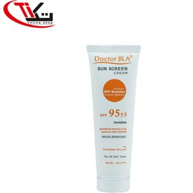 تصویر ضد آفتاب دکتر ژیلا فاقد چربی مدل Invisible، بدون رنگ SPF95 