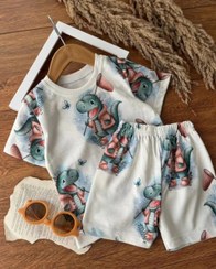 تصویر تیشرت شلوارک راحتی بچگانه دایناسور 