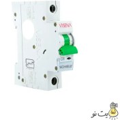 تصویر کلید مینیاتوری تک پل 10 آمپر 6KA ویسنا Single bridge miniature switch 10 amp 6KA Wisna