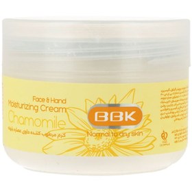 تصویر کرم مرطوب کننده کاسه ای حاوی عصاره بابونه 100میل ببک Bbk Chamomile Extract Face And Hand Moisturizing Cream 100ml