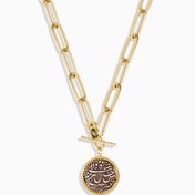 تصویر گردنبند رولباسی مینیمال سکه 