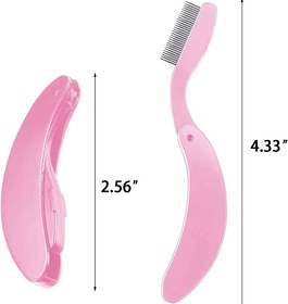 تصویر شانه مژه و ابرو فلزی تاشو 