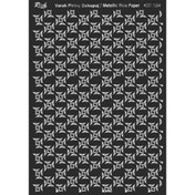 تصویر کاغذ دکوپاژ نقره کوب (زمینه مشکی) برنجی کد 71004 