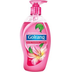 تصویر مایع دستشویی صورتی گلرنگ مقدار 500 گرم Golrang Pink Handwashing Liquid 500g