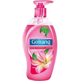 تصویر مایع دستشویی صورتی گلرنگ مقدار 500 گرم Golrang Pink Handwashing Liquid 500g