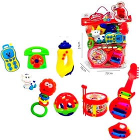 تصویر ست جغجغه و طبل بزرگ پارس 