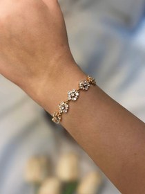 تصویر دستبند طرح گل 