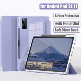 تصویر کیف کلاسوری اسمارت جا قلم دار مناسب برای تبلت شیائومی Redmi Pad SE 11 inch - مشکی Redmi Pad SE 11 inch