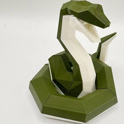 تصویر پازل مار سه بعدی مگنتی - سبز 