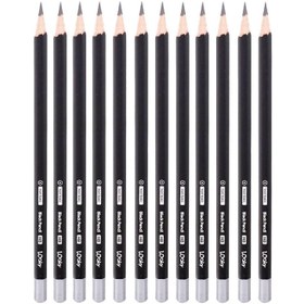 تصویر مداد مشکی لوکی Looky Hexagon بسته 12 عددی Looky Hexagon Pencil Black