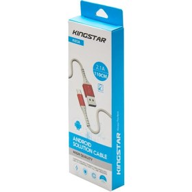 تصویر کابل تبدیل USB به microUSB کینگ استار مدل K65A طول 1.1 متر - مشکی 