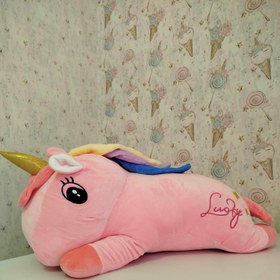 تصویر پتو بالشتی طرح تک شاخ کد n76 Unicorn blanket pillow