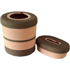 تصویر ست سطل و جای دستمال کاغذی مدل 4U - مشکی - زرد 