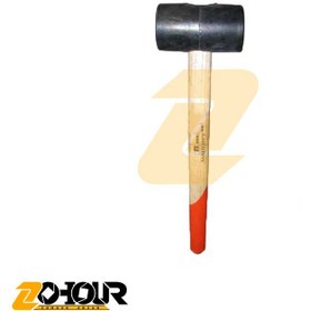 تصویر چکش لاستیکی دسته چوبی مهدوی مدل m-246 Mahdavi wooden handle rubber hammer model m-246