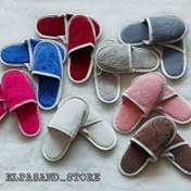 تصویر پاپوش دمپایی حوله ای حمام کیفیت درجه یک 