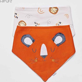 تصویر پیش بند دستمال گردنی نوزادی 2 عددی گلدوزی شده طرح Papo Sheep Embroidered Baby Bandana Bib 2 piece