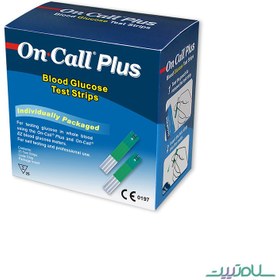 تصویر نوار تست قند خون آنکال پلاس ON CALL PLUS بسته 50 عددی 