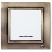 تصویر کلید و پریز پارت الکتریک مدل تابش سفید 