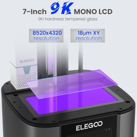 تصویر پرینتر رزین 3 بعدی الگو مدل Mars 4 Ultra ELEGOO Mars 4 Ultra MSLA Desktop Resin 3D Printer