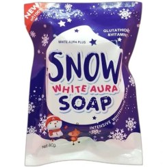 تصویر صابون روشن کننده صورت و بدن گلوتاتیون و ویتامین برفی مدل Snow Soap 