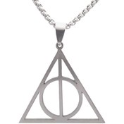 تصویر گردنبند استیل هری پاتر مدل یادگاران مرگ سایز ۶۰ سانتیمتر 